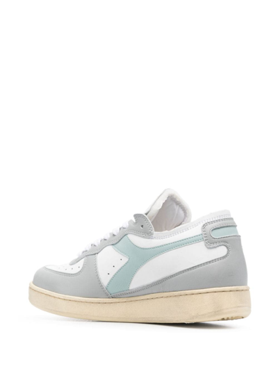 Diadora Mi Basket Row Cut Sneakers In White
