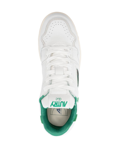 Shop Autry Clc Low-top Leather Sneakers In White