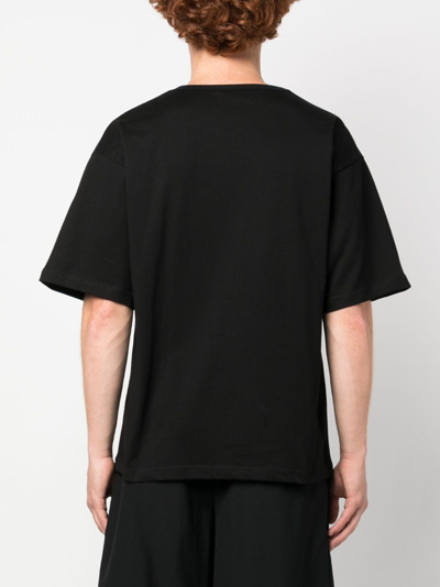 Shop Société Anonyme Number-print Cotton T-shirt In Black
