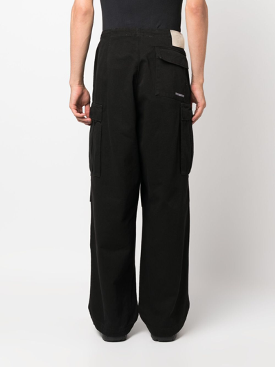 Shop Société Anonyme Indy Cargo-pocket Wide-leg Jeans In Black
