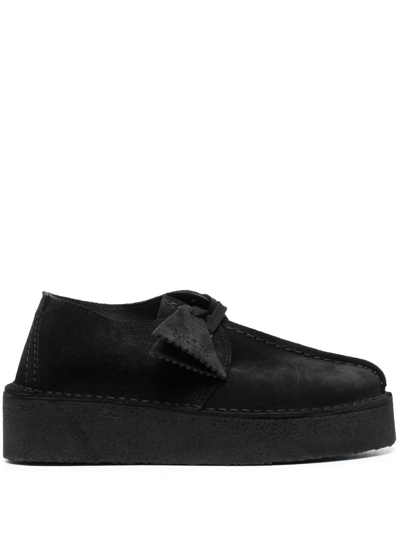 Clarks Originals Low-top Leather Sneakers In Black