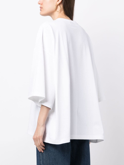 Shop Kolor Logo-print Cotton T-shirt In White