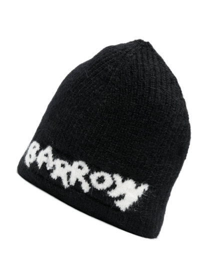 Barrow Logo-embroidered Pull-on Beanie In Black