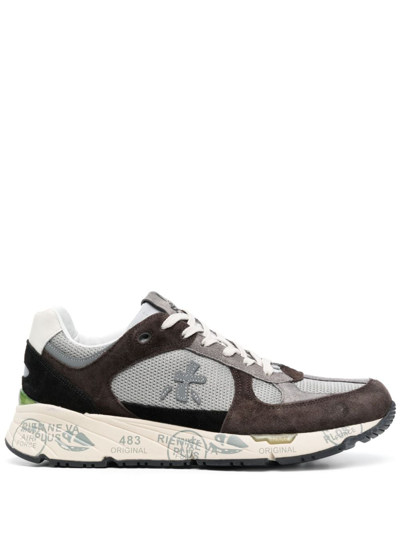 Shop Premiata Mase Panelled Sneakers In Grey