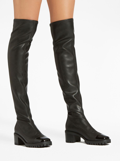 Shop Giuseppe Zanotti Be-fore 45mm Thigh-length Boots In Black