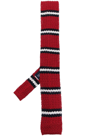 Shop Polo Ralph Lauren Knitted Silk Tie In Red