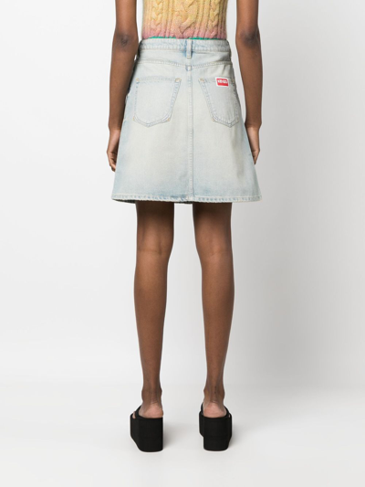 Kenzo Medium Stone Blue Skirts Light Blue In Blue