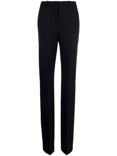 Shop Mach & Mach Pressed-crease Tailored-cut Trousers In Black