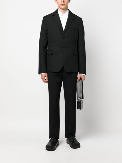 Shop Jacquemus Single-breasted Virgin-wool Blazer In Black