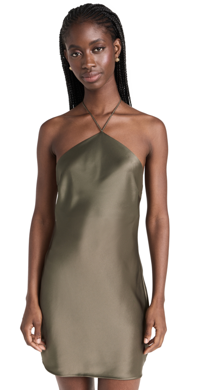 Shop Anine Bing Leanne Mini Dress Army Green