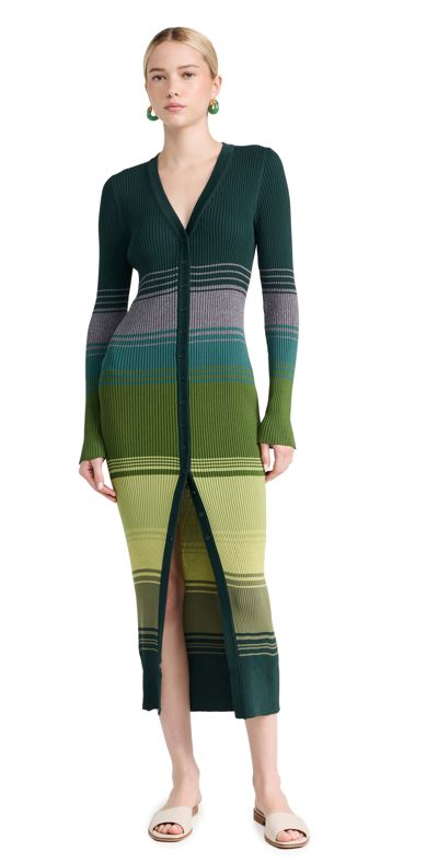 Shop Staud Shoko Sweater Dress Pine Forest