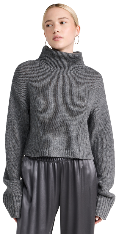 Shop Sablyn Crop Turtleneck Cashmere Sweater Thunder