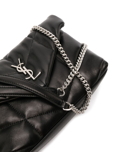 Shop Saint Laurent Puffer Toy Quilted Shoulder Bag In Black