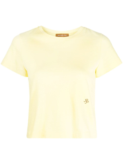 Shop Rejina Pyo Cropped Short-sleeve T-shirt In Gelb