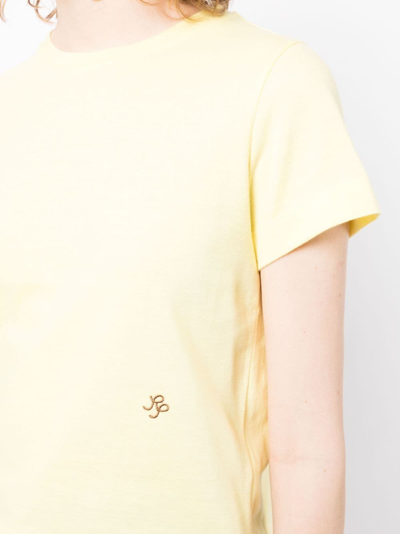 Shop Rejina Pyo Cropped Short-sleeve T-shirt In Gelb