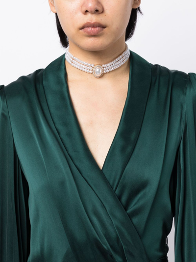 Shop Hzmer Jewelry Pearl Choker Necklace In Weiss