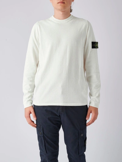 Shop Stone Island 1015532b9 Sweater In Bianco