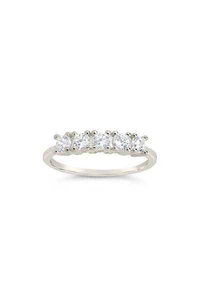 Sterling Forever Rowan Cubic Zirconia 5-stone Ring In Silver