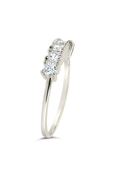 Sterling Forever Rowan Cubic Zirconia 5-stone Ring In Silver