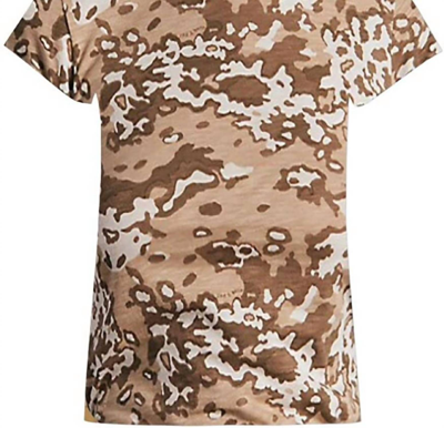 Rag & Bone Camo Baby Tee In Beige Multi