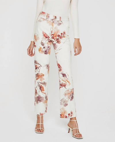 Shop Ag Alexxis High-rise Vinte Jeans In Wine Floral Neutral Multi In White