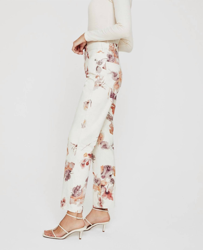 Shop Ag Alexxis High-rise Vinte Jeans In Wine Floral Neutral Multi In White