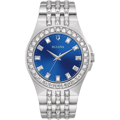 Shop Bulova Women's Blue Dial Watch In Silver