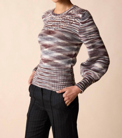 Shop St. Roche Women's Stormy Sweater In Raisin/grey/ivory In Multi
