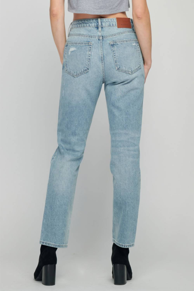 Shop Hidden Karson High Rise Straight Crop Jean In Light Wash In Blue