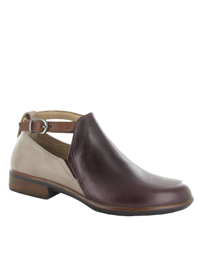 Shop Naot Kamsin Bootie In Bordeaux Leather/soft Stone Nubuck/soft Chestnut Leather In Beige