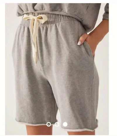 Shop Mother The Kick Back Knee Short In Heather Grey
