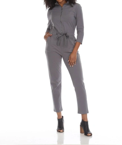 Shop Neon Buddha City Girl Jumpsuit In Shadow In Grey