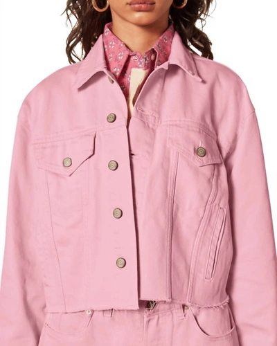 Shop Boyish The Harvey Crop Jacket In Tickled Pink