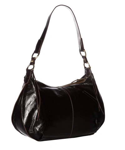 Shop Hobo Lennox Leather Shoulder Bag In Black