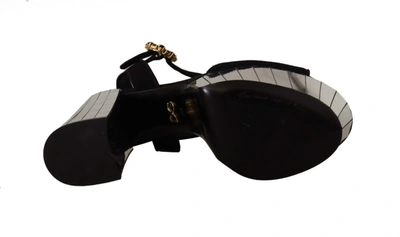 Shop Dolce & Gabbana Crystals Ankle Strap Platform Sandals Women's Shoes In Black