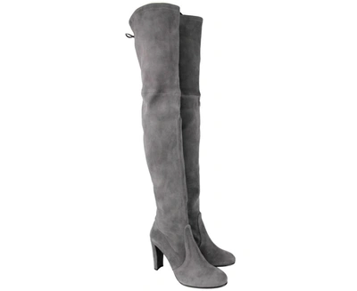 Stuart Weitzman Women's Highland Suede Over-the-knee Boot In Grey