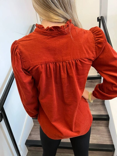 Shop Another Love Charlote Button Up Top In Red