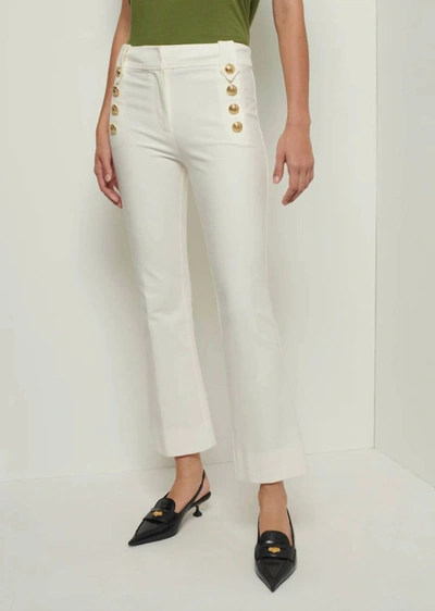 Shop Derek Lam 10 Crosby Women's Robertson Crop Flare Trouser In Soft White