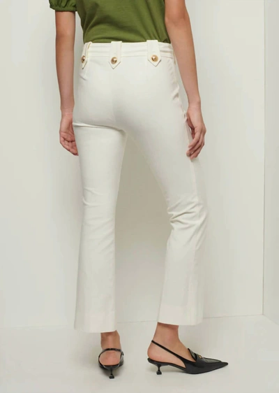 Derek Lam 10 Crosby Robertson Cropped Flare Trousers With Sailor Buttons In White