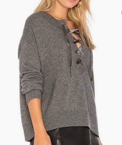 Rails Amelia Sweater In Charcoal In Pink