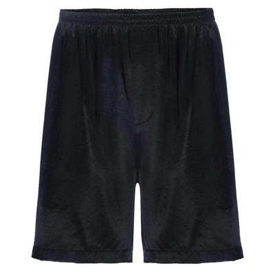 Shop Pj Harlow Men's Adam Satin Boxer With Faux Fly In Black