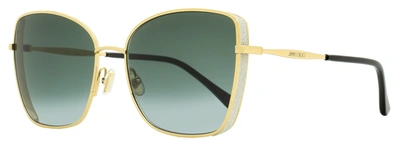 Shop Jimmy Choo Women's Butterfly Sunglasses Alexis 0009o Gold/black 59mm