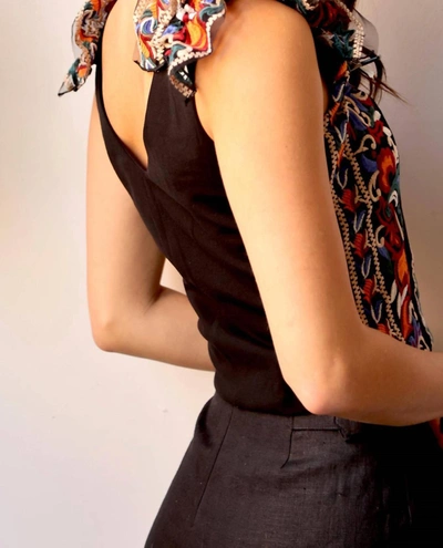 Eva Franco Embroidered Corset Top In Florence In Multi