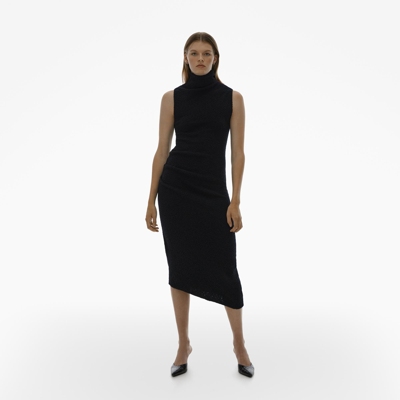 Shop Helmut Lang Turtleneck Sweater Dress In Black