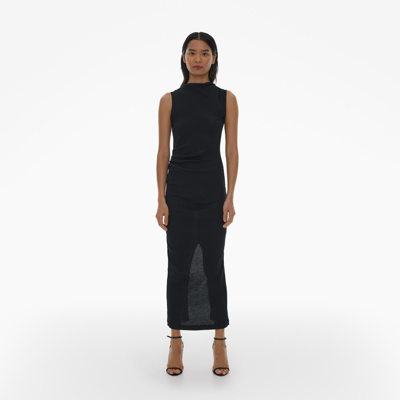 Shop Helmut Lang Sleeveless Maxi Dress In Basalt Black