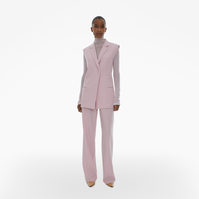 Shop Helmut Lang Belted Blazer Vest In Lucid Pink