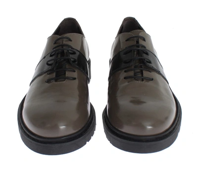Ai _ Leather Laceups Women's Shoes In Grey