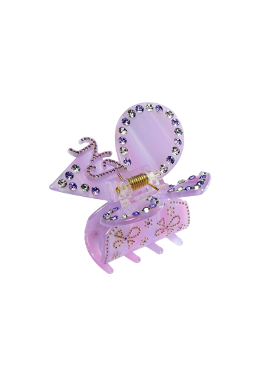 Shop Nana Jacqueline Chloe Crystal Butterfly Claw Clip (purple)
