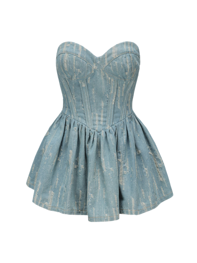 Shop Nana Jacqueline Airina Dress (denim) In Blue