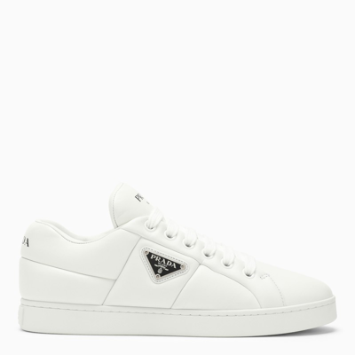 Shop Prada Low White Leather Trainer